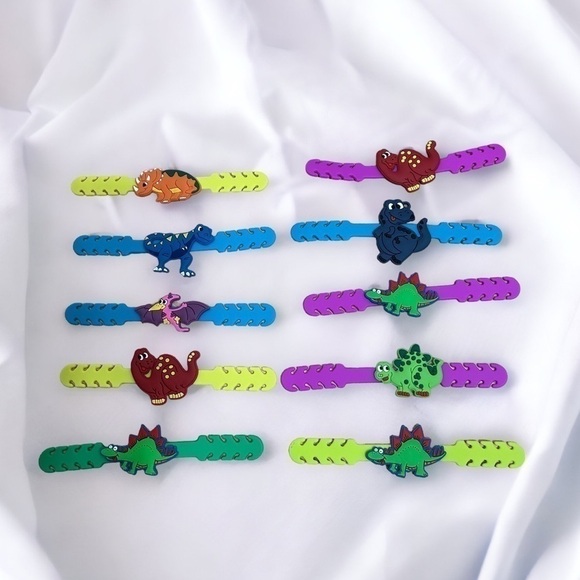 Other - Dinosaur Ear Saver Bundle Kids Face Mask Holder Silicone Reusable Colorful NEW